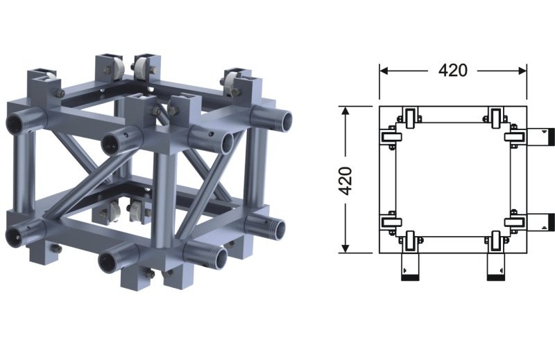 Involight ISX29BHL - Каретка угловая для подъемников (в комплекте CC29 SET)
