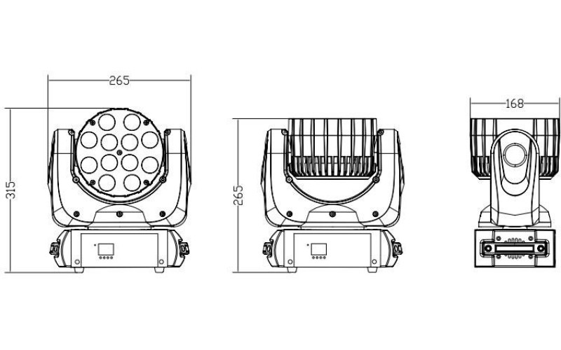 Involight LED MH1210B - LED вращающаяся голова, 12x 10 Вт RGBW (CREE)