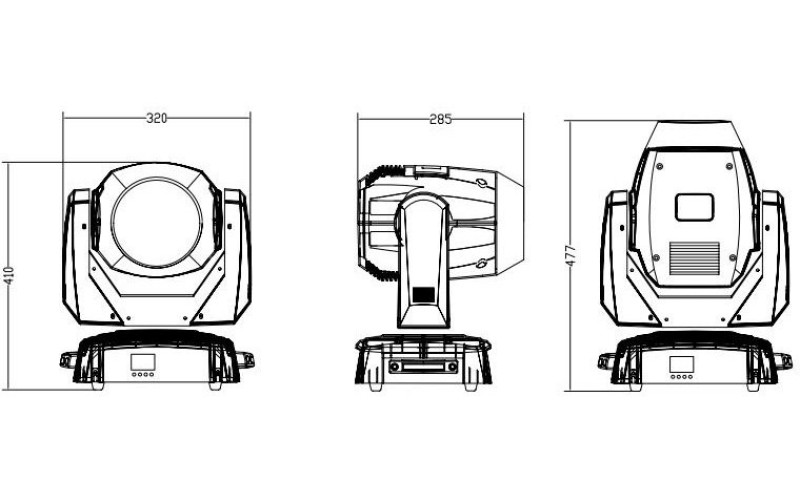 Involight LED MH77B - LED вращающаяся голова, белый светодиод 75 Вт, узкий луч, DMX-512