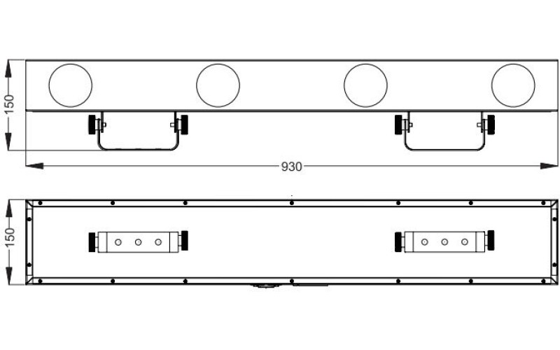 Involight LED RX350 - LED световой эффект, 4 линзы, 256 шт. RGBWY, звук. актив., DMX-512