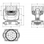 Involight LEDMH1915W - LED вращающаяся голова, 19x15 Вт RGBW (LED Engin), DMX-512