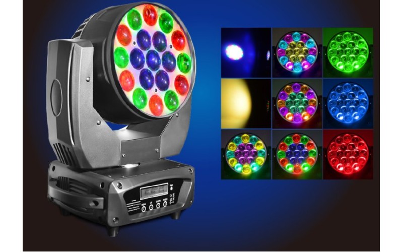 INVOLIGHT LEDMH1915ZW - голова вращения (WASH), LED 19x 15 Вт RGBW, DMX-512