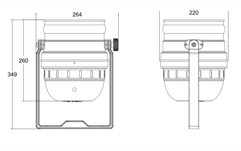 Involight LEDPAR184/AL - cветодиодный RGBW прожектор PAR64, мультичип: 18 шт. 8 Вт RGBW, DMX-512