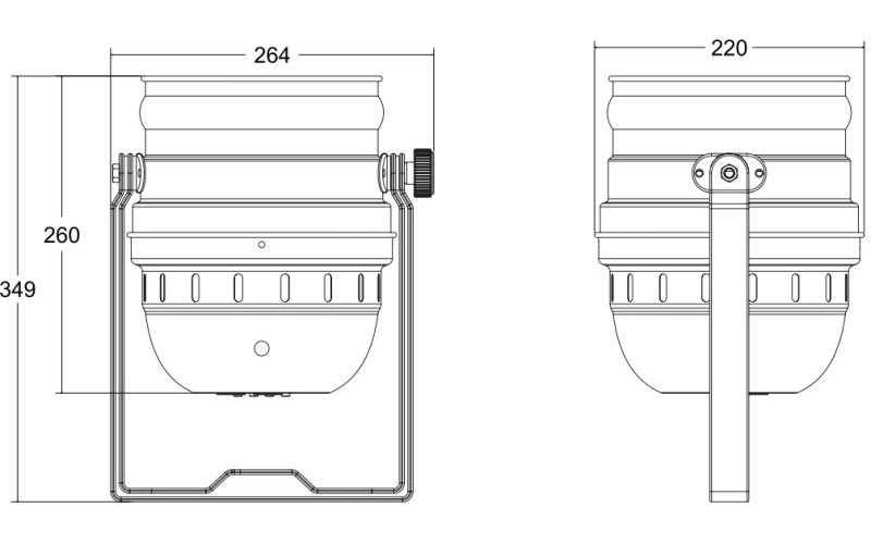 Involight LEDPAR189/AL - светодиодный RGB прожектор PAR64, 18 шт. светодиодов по 9 Вт мультичип