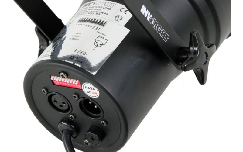 Involight LEDPAR36/BK - светодиодный RGB прожектор (чёрн), звуковая активация, DMX-512,