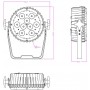 Involight LEDSPOT95 - светодиодный прожектор, 9 шт. по 10 Вт RGBWA мультичип