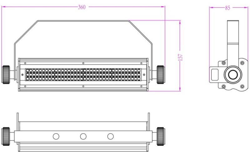 Involight LEDSTROB200 - светодиодный стробоскоп, SMD 5050 (132 шт.), цвет белый