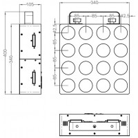 Involight MATRIX449 - светодиодный RGB блиндер, 16 шт. 9 Вт, RGB мультичип (COB), DMX-512
