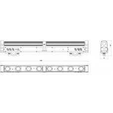 Involight MovingBAR2409 - моторизованная LED панель, 8 шт. х 9 Вт белый (LumiEngine), DMX-512