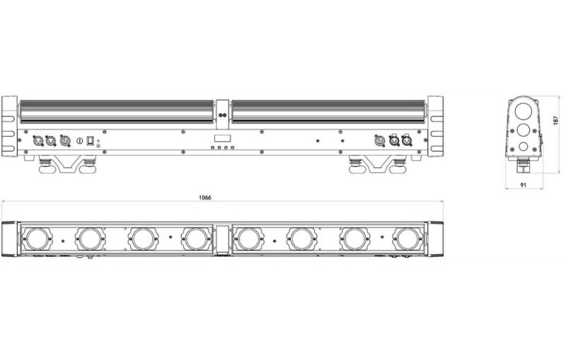 Involight MovingBAR2410Q - моторизованная LED панель, 8 шт. х 10 Вт RGBW (CREE), DMX-512