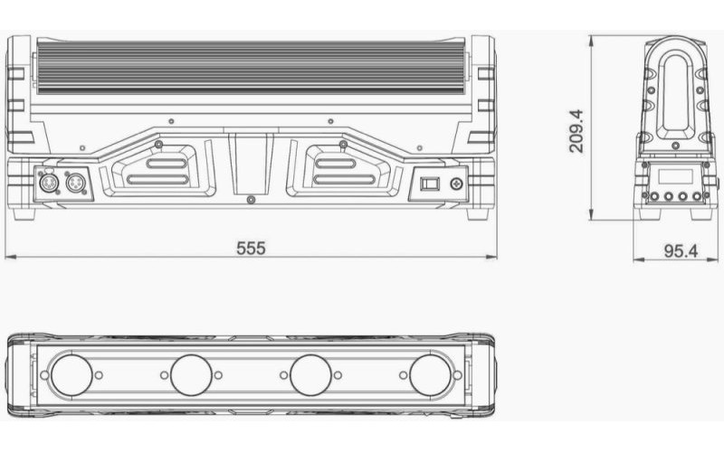 Involight MovingBeam410 - моторизованная LED панель, 4 шт. х 10 Вт белый (LumiEngine), DMX-512