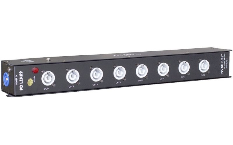 Involight PDLINK9 - коробка с разъемами PowerCon (1 x Вход / 9 х Выходов)