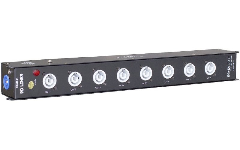 Involight PDLINK9 - коробка с разъемами PowerCon (1 x Вход / 9 х Выходов)