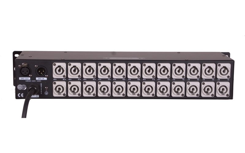 INVOLIGHT POWERPACK24 - блок прямых включений (Свитчер, PowerCon Out), 24 канала по 0,5А, DMX512