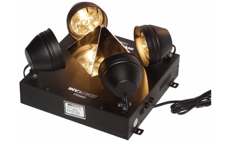 Involight PYRAMID - центр. прибор c вращающейся зеркал пирамидой, звук.активац