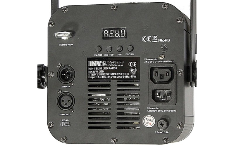 Involight SLIMPAR 56PRO - LED RGBWA+UV прожектор, 10 Вт мультичип (5 шт.), DMX-512