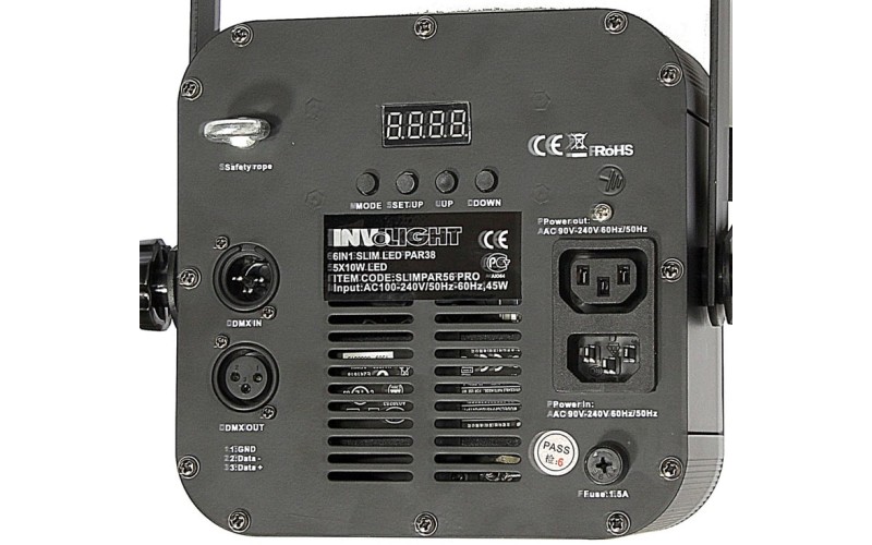 Involight SLIMPAR 56PRO - LED RGBWA+UV прожектор, 10 Вт мультичип (5 шт.), DMX-512