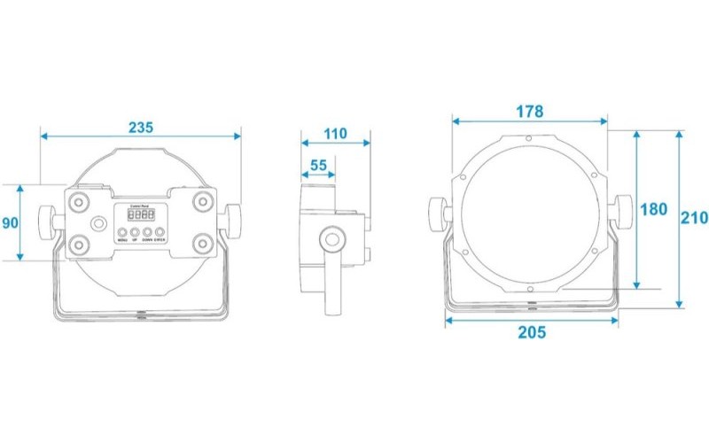 Involight SLIMPAR 784 - светодиодный прожектор, 7х8 Вт RGBW мультичип, DMX-512