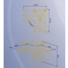 Involight TN31 - Угловой модуль для 3-х ферм 90*, треугольн., 290х500