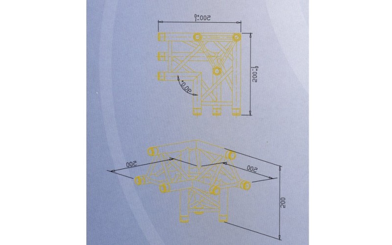 Involight TN31 - Угловой модуль для 3-х ферм 90*, треугольн., 290х500