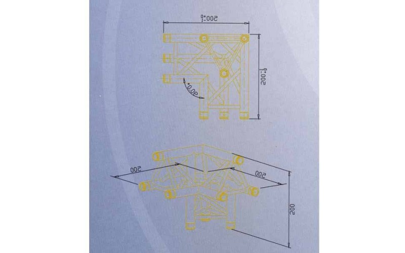Involight TN31 - Угловой модуль для 3-х ферм 90*, треугольн., 290х500
