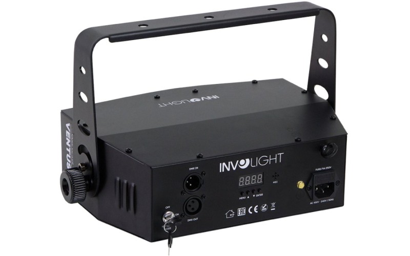 Involight Ventus M - световой эффект, 66 шт. RGBW, 12 шт. 1 Вт W, лазер 50 мВт G, 100 мВт R