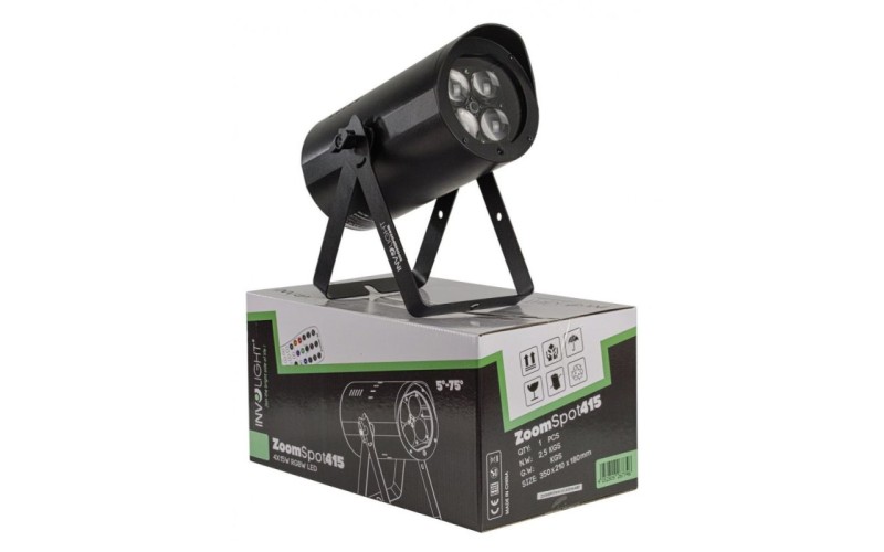 Involight ZOOMSPOT 415 - светодиодный прожектор 4 шт. 15 Вт RGBW, зум 5*-75*
