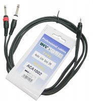 Invotone ACA1002 - Аудио кабель, stereo jack 3,5 <-> 2 x mono jack 6,3 длина 2 м