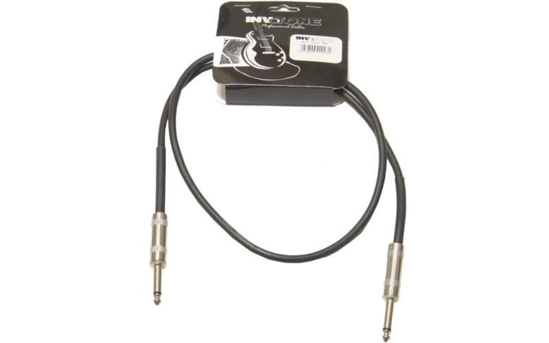 Invotone ACI1001/BK - инструментальный кабель, mono jack 6,3 <-> mono jack 6,3, длина 1 м (черный)