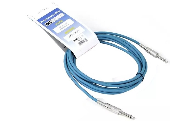 Invotone ACI1302/B - инструментальный кабель, mono jack 6,3 <-> mono jack 6,3, длина 2 м (синий)