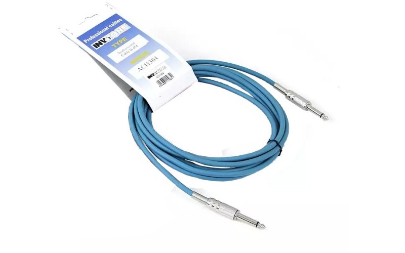 Invotone ACI1302/B - инструментальный кабель, mono jack 6,3 <-> mono jack 6,3, длина 2 м (синий)