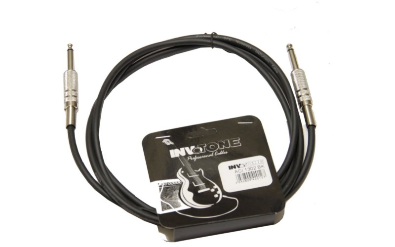 Invotone ACI1302/BK - инструментальный кабель, mono jack 6,3 <-> mono jack 6,3, длина 2 м (черный)