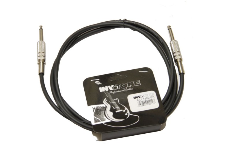 Invotone ACI1302/BK - инструментальный кабель, mono jack 6,3 <-> mono jack 6,3, длина 2 м (черный)