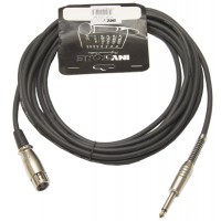Invotone ACM1005/BK - Микрофонный кабель, длина 5 м, разъемы моно джек- XLR3F (черный)