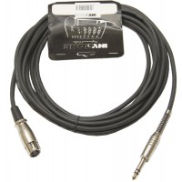 INVOTONE ACM1005FS/BK - микрофонный кабель 6.3 джек стерео <-> XLR (мама), длина 5м (черный)