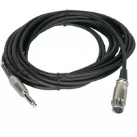 Invotone ACM1006/BK - Микрофонный кабель, mono jack 6,3 <-> XLR3F, длина 6 м (черный)