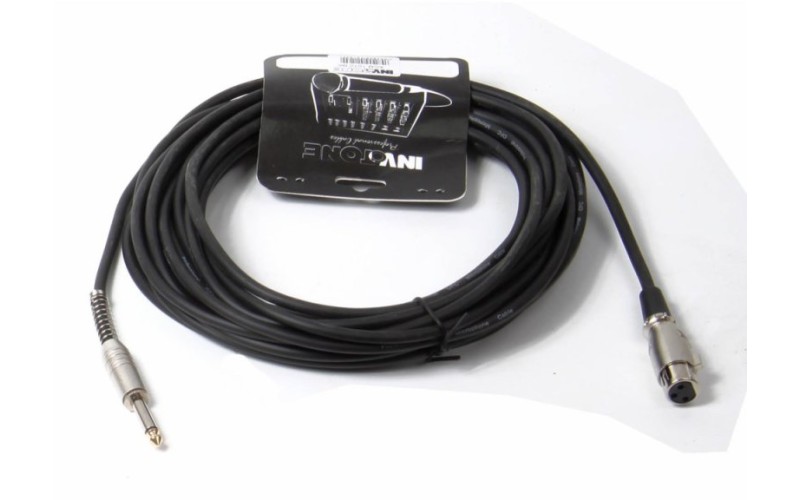 Invotone ACM1010/BK - Микрофонный кабель , mono jack 6,3 <-> XLR3F, длина 10 м (черный)