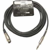 INVOTONE ACM1010FS/BK - микрофонный кабель, 6,3 джек стерео <-> XLR (мама), длина 10 м (черный)