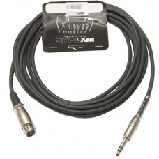 INVOTONE ACM1010FS/BK - микрофонный кабель, 6,3 джек стерео <-> XLR (мама), длина 10 м (черный)