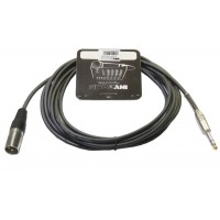 Invotone ACM1010S/BK - Микрофонный кабель, Джек 6,3 стерео <->XLR3M, длина 10 м (черный)