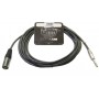 Invotone ACM1010S/BK - Микрофонный кабель, Джек 6,3 стерео <->XLR3M, длина 10 м (черный)