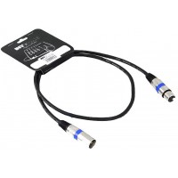 Invotone ACM1101/BK - Микрофонный кабель, XLR F <-> XLR M длина 1 м (черный)