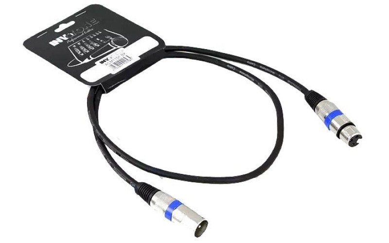 Invotone ACM1101/BK - Микрофонный кабель, XLR F <-> XLR M длина 1 м (черный)