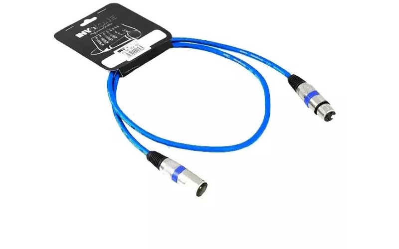 Invotone ACM1103/B - Микрофонный кабель, XLR M <-> XLR F длина 3 м (синий)