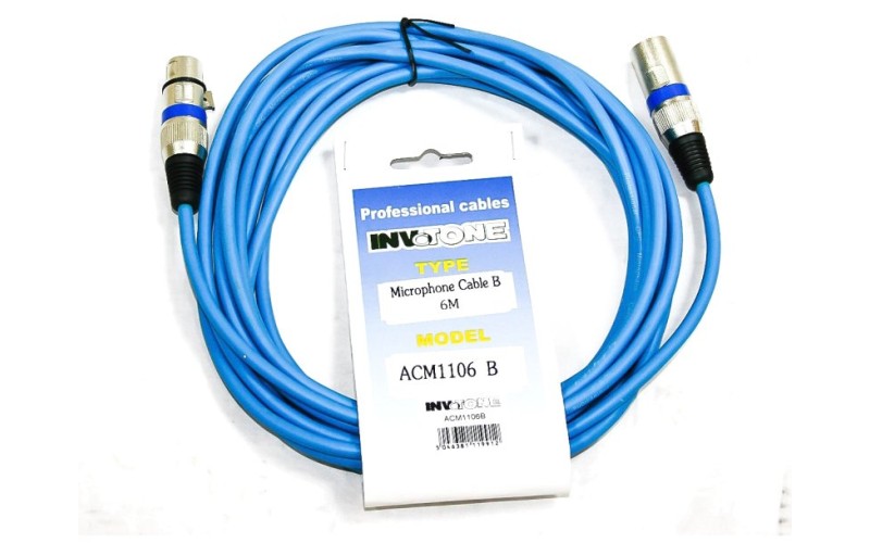 Invotone ACM1105/B - Микрофонный кабель, XLRF <-> XLRM, длина 5 м (синий)