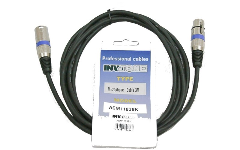 Invotone ACM1105/BK - Микрофонный кабель, XLRF <-> XLRM длина 5 м (черный)