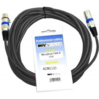 INVOTONE ACM1120/BK - микрофонный кабель,  XLR <-> XLR длина 20 м (черный)