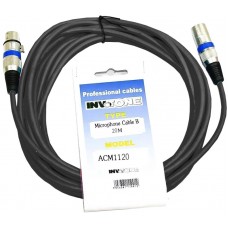 INVOTONE ACM1120/BK - микрофонный кабель,  XLR <-> XLR длина 20 м (черный)