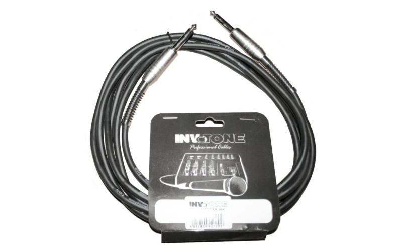 Invotone ACM1203S/BK- Аудио кабель, stereo jack 6,3 <-> stereo jack 6,3, длина 3 м