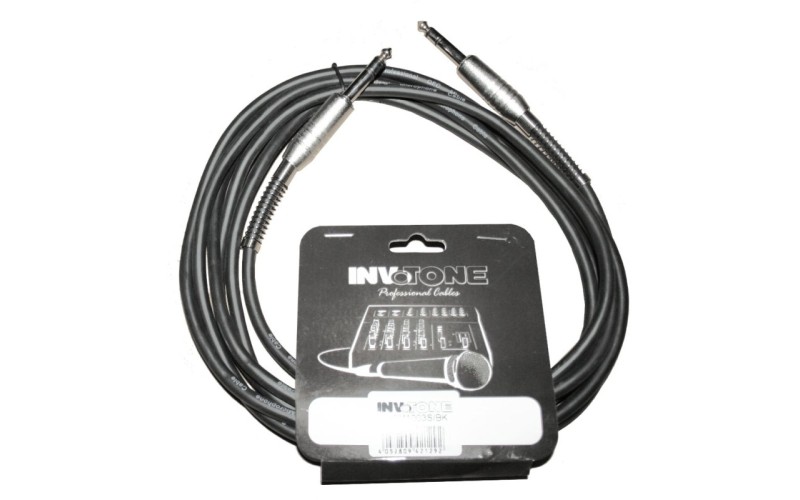 Invotone ACM1203S/BK- Аудио кабель, stereo jack 6,3 <-> stereo jack 6,3, длина 3 м